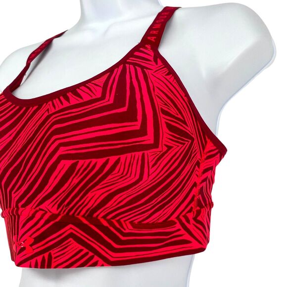 Under Armour M Women's Sports Bra Orange Red Padded - Picture 4 of 9